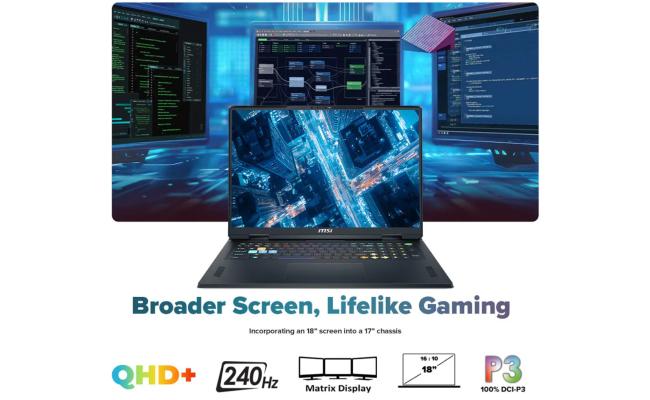 MSI Vector 18 HX AI (2025) A2XWJG NEW Intel Core Ultra 9 Gen II 275HX 24-Cores w/ NVIDIA RTX™ 5090 24GB DDR7 & 2.5K IPS 240Hz Display , Cosmos Gray