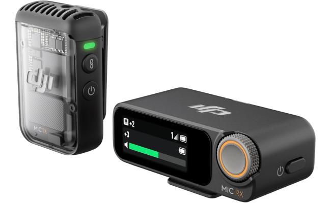 DJI Mic 2 (1 TX + 1 RX), Wireless Microphone with Intelligent Noise Cancelling, 32-bit Float Internal Recording, Optimized Sound, 250m (820 ft.) Range, Microphone for iPhone, Android, Camera, Vlogs