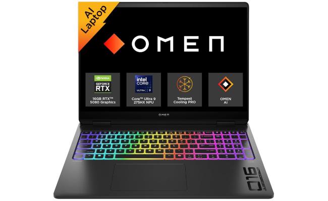 HP OMEN MAX (2025) 16-AH0097NR NEW Intel Core Ultra 9 Gen II 275HX 24-Cores w/ NVIDIA RTX™ 5080 16GB DDR7 & 2.5K IPS 240Hz Display , Shadow Black