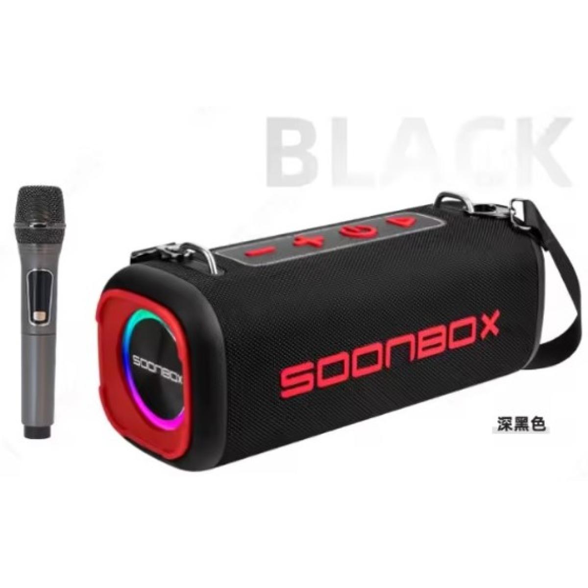Soonbox S9200 Stereo Bluetooth High Power Party Box Waterproof Outdoor 100W Wireless Speaker Portable Audio System Sound Speakers, Bluetooth, TF card, USB, AUX, TWS, with Mic - Black