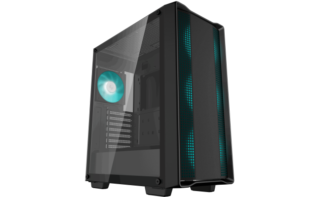 DEEPCOOL CC560 V2 Mid-Tower Gaming Case Tempered Glass Pre-Installed 3x 120mm LED Fans Support Up to 163mm Cooler & GPU Up to 370m - Black