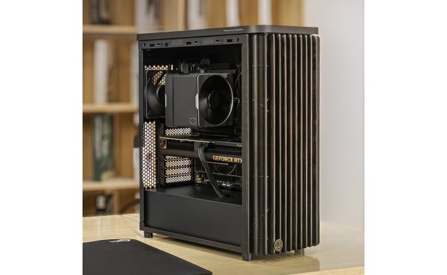 ASUS ProArt PA401 Wood Edition Tempered Glass Panel, 2x 160mm Pre-Installed Fans, Up to 240mm Radiator & 5x Fan Support, Removable Dust Filters, Black