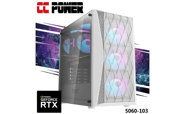 CC Power 5060-103 Gaming PC 5Gen AMD Ryzen 5 6-Cores w/ Nvidia RTX 5060 8GB DDR7 & Advance Air Cooler