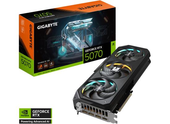 GIGABYTE GeForce RTX 5070 GAMING OC Graphics Card, 12GB GDDR7 192-Bit Memory, 2625 MHz Core Clock, 6144 CUDA Cores, 28 Gbps Memory Clock, PCI-Express 5.0