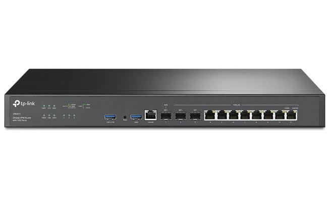 TP-Link ER8411 Enterprise Wired 10G VPN Router Up to 10 WAN Ports High Network Capacity SPI Firewall Support Omada SDN Load Balance Lightning Protection