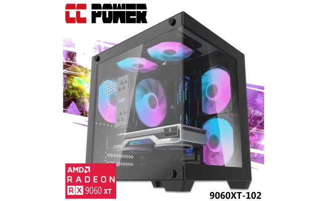 CC Power 9060XT-102 Gaming PC NEW 13Gen Intel Core i5 10-Cores w/ AMD Radeon RX 9060 XT 8GB DDR6 & Advanced Air Cooler