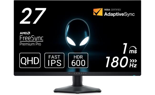 Dell Alienware AW2724DM 27" Fast IPS 2K 180Hz (OC) HDR 600 1ms HDMI 2.1 100% sRGB 95% DCI-P3 G-SYNC Compatible 1x HDMI 2x DP & USB Hub