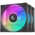 DeepCool FD12 ARGB 120mm Fan Speed: 400~2050 RPM Airflow: 63.6 CFMFan - Air Pressure: 2.56 mmAq - Fan Connector: 4-pin PWM Hydro Bearing, Pack of 3, Black