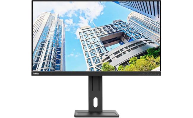 Lenovo ThinkVision E24q-30 24" IPS 2K QHD 100Hz Businesses Class 99% sRGB 300 cd/m² HDMI & Display Port w/ Adjustable Stand & Speakers , Black