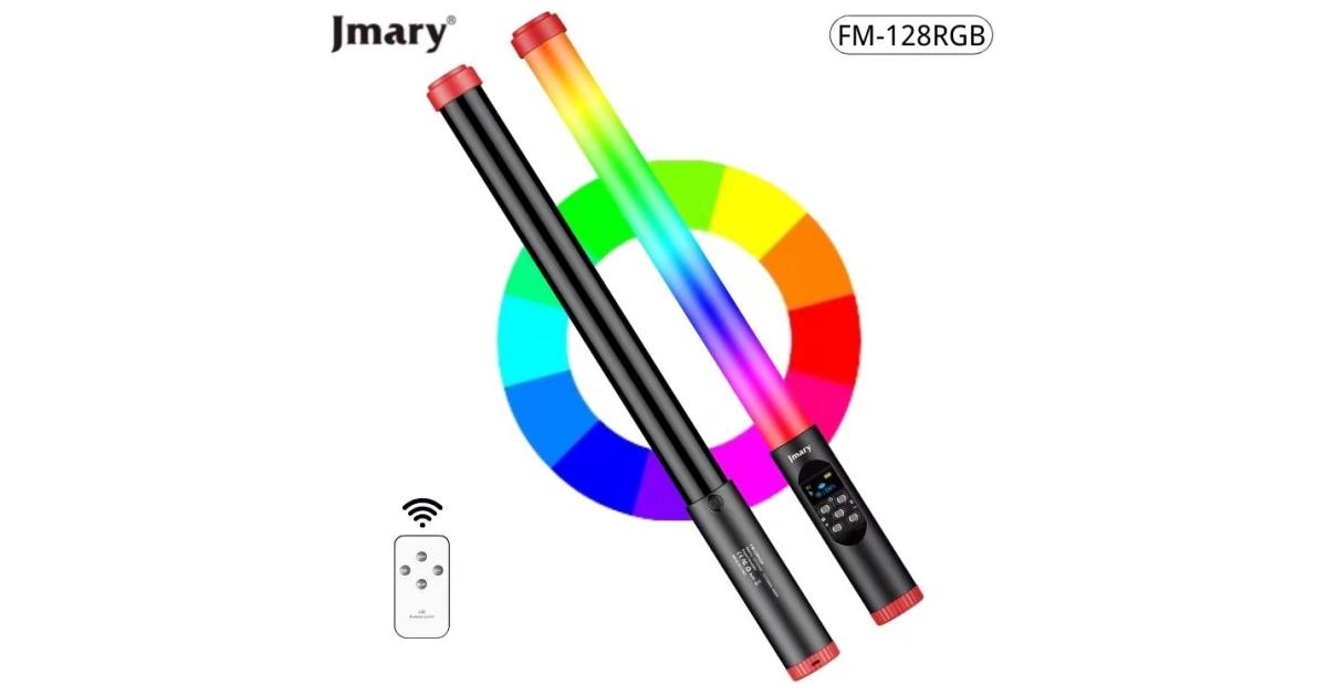 Jmary FM-128 RGB Led Light Waterproof Lighting Bar with OLED Display Indicator