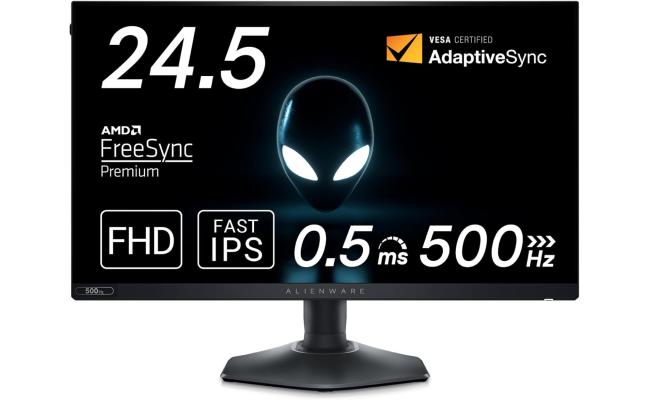 Dell Alienware AW2524HF 25" Full HD Fast IPS 500Hz (OC) 0.5 ms 1.07 Billion Colors 100% sRGB 95% DCI-P3 Adaptive-Sync 1x HDMI 2x DP & USB Hub