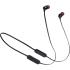JBL Tune 125BT Wireless In Ear Headphone, Pure Bass Sound, Bluetooth 5.0, 16 Hour Battery Life, 96dB SPL/1mw Sensitivity, 20 Hz – 20 kHz Frequency, 16 Ohms Impedance, Black