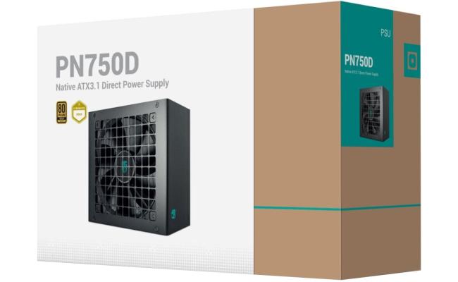 Deepcool Gamer Storm PN750D 750W 80+ Gold ATX 3.1 + PCI-E 5.1 Active PFC + Full Bridge SRC LLC + DC to DC, Hydro Bearing, 120mm Fan Size, Black
