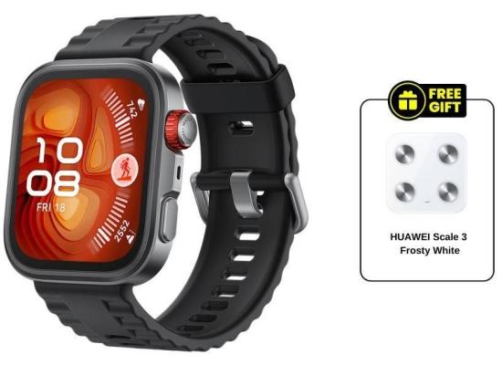 HUAWEI WATCH FIT 4 Pro Smart Watch, 1.82" Display, Sapphire Glass, GPS for Pro-Level Outdoor Sports, ECG, up to 10Day Battery Life, iOS & Android, Black + FREE HUAWEI Scale