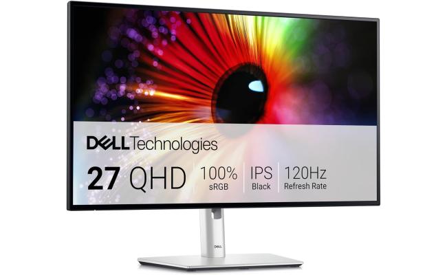 Dell UltraSharp U2724D 27" IPS QHD 2K 120Hz w/ Brilliant Colors , Auto Brightness & Color Temperature Adjustmemt w/ USB C - Silver