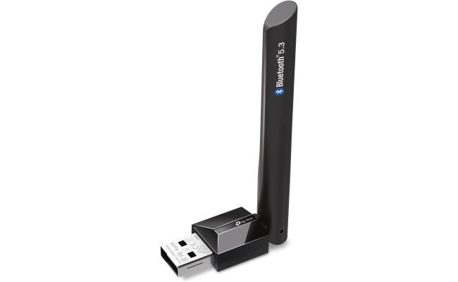 TP-Link UB500 Plus USB Bluetooth 5.3 Adapter ,Long Range Receiver, Plug and Play, Adjustable Antenna, Supports Windows 11/10/8.1/7 for Desktop, Laptop, PS5/PS4/Xbox Controller