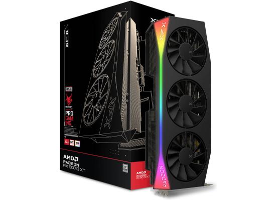 XFX Mercury AMD Radeon RX 9070 XT OC Gaming Edition , 16GB GDDR6 256-Bit Memory, 3100 MHz Boost Clock, 4096 Stream Processors, 20 Gbps Memory Clock, PCI Express 5.0 , Black