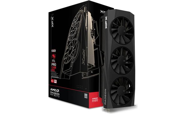 XFX Quicksilver AMD Radeon RX 9070 OC Gaming Edition , 16GB GDDR6 256-Bit Memory, 2700 MHz Boost Clock, 4096 Stream Processors, 20 Gbps Memory Speed, PCI Express 5.0 , Black
