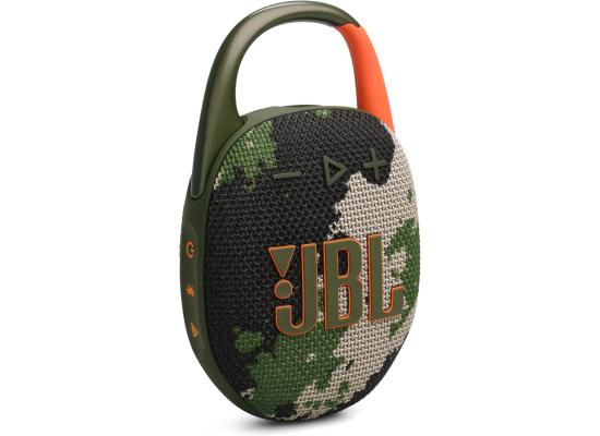 JBL Clip 5 - Ultra-Portable, Waterproof & Dustproof Bluetooth Speaker, Big Pro Sound with Punchy bass, Integrated Carabiner, Up to 12 Hours of Play, Made in Part with Recycled Materials , Squad