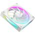 DeepCool FL12 120mm Case Fans, 2150 RPM Fan Speed, 55 CFM Fan Airflow, Fluid Dynamic Bearing Type, 4-Pin PWM Fan Connector, Addressable RGB LED, Pack of 3, White