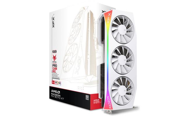 XFX Mercury AMD Radeon RX 9070 XT OC Gaming Edition , 16GB GDDR6 256-Bit Memory, 3100 MHz Boost Clock, 4096 Stream Processors, 20 Gbps Memory Clock, PCI Express 5.0 , White