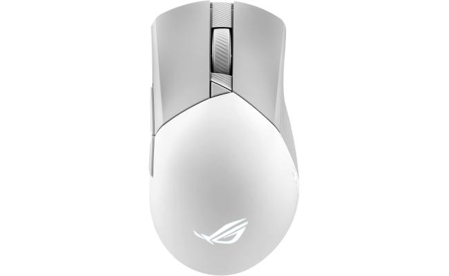 ASUS ROG Gladius III Wireless Gaming Mouse, 2.4 GHz & BT Connectivity, 36000 dpi, AimPoint Optical Sensor, Up to 143 Hours of Battery Life, 6 Prog Buttons, 650 IPS Max Speed, White