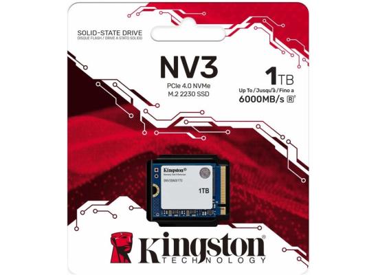 Kingston NV3 1TB M.2 2230 NVMe PCIe Gen 4x4 3D Nand Internal SSD Up to 6000 MB/s