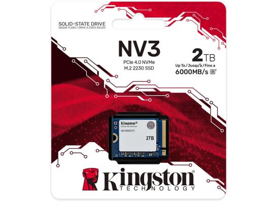 Kingston NV3 2TB M.2 2230 NVMe PCIe Gen 4x4 3D Nand Internal SSD Up to 6000 MB/s