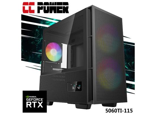 CC Power 5060TI-115 Gaming PC NEW 9Gen AMD Ryzen 7 7700 8-Cores w/ Nvidia RTX 5060 TI 16GB DDR7 & DDR5 Memory & Advanced Air Cooler