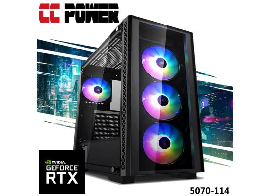 CC Power 5070-114 Gaming PC 5Gen AMD Ryzen 7 8-Cores w/ Nvidia RTX 5070 12GB DDR7 & Advance Air Cooler