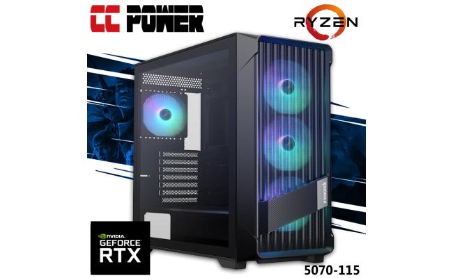 CC Power 5070-115 Gaming PC NEW 9Gen AMD Ryzen 9 7900X 12-Cores w/ Nvidia RTX 5070 12GB DDR7 w/ DDR5 Memory & Advanced Air Cooler