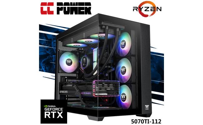 CC Power 5070TI-112 Gaming PC NEW 9Gen AMD Ryzen 9 7950X3D 16-Cores w/ Nvidia RTX 5070 TI 16GB DDR7 & Liquid Cooler