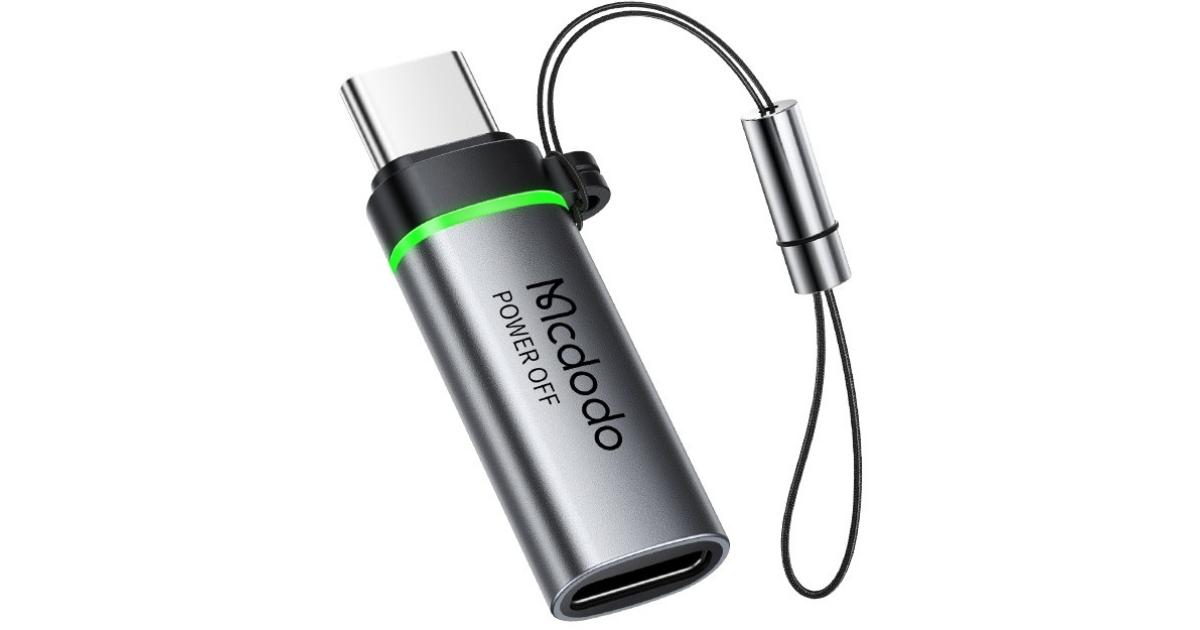 ماكدودو OT-6010 محول Lightning إلى USB-C OTG 60 وات، إيقاف التشغيل التلقائي
