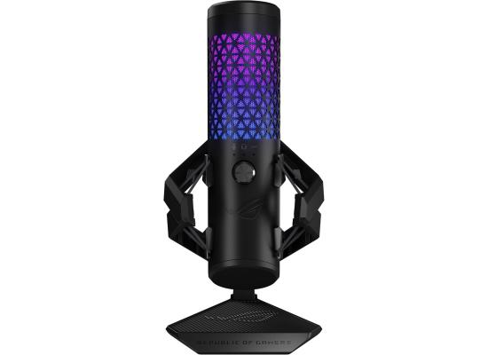 ASUS ROG Carnyx Professional Cardioid Condenser Gaming Microphone, 192 kHz / 24-bit Sampling Rate, High-pass Filter & Built-in Pop Filter, Touch Mute, AuraSync RGB Lighting, Black