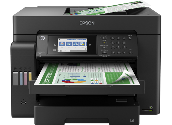 Epson EcoTank L15150 A3 Wi-Fi Duplex AIO Ink Tank Printer, 25 ipm Print Speed, 2400x1200 DPI Scan Resolution, 50 Pages ADF, 250 Sheets Tray Capacity, USB, ETH, WiFi/Wi-Fi Direct, Black