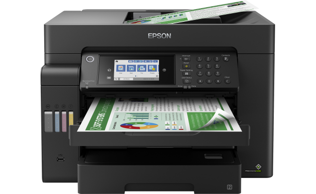 Epson EcoTank L15150 A3 Wi-Fi Duplex AIO Ink Tank Printer, 25 ipm Print Speed, 2400x1200 DPI Scan Resolution, 50 Pages ADF, 250 Sheets Tray Capacity, USB, ETH, WiFi/Wi-Fi Direct, Black