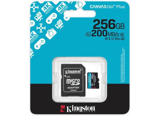 Kingston 256GB microSDXC Canvas Go Plus 200MB/s Read UHS-I C10 U3, V30 Memory Card product thumbnail 2