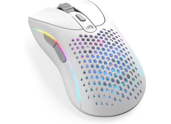 Glorious Gaming - Model D 2 Wireless Ergonomic Mouse, Superlight 66g, up to 210 hr Battery Life, 26K Optical Sensor, 6 Programmable Buttons, 80 Million Clicks, FPS, MMO, MOBA, Battle Royale (White)