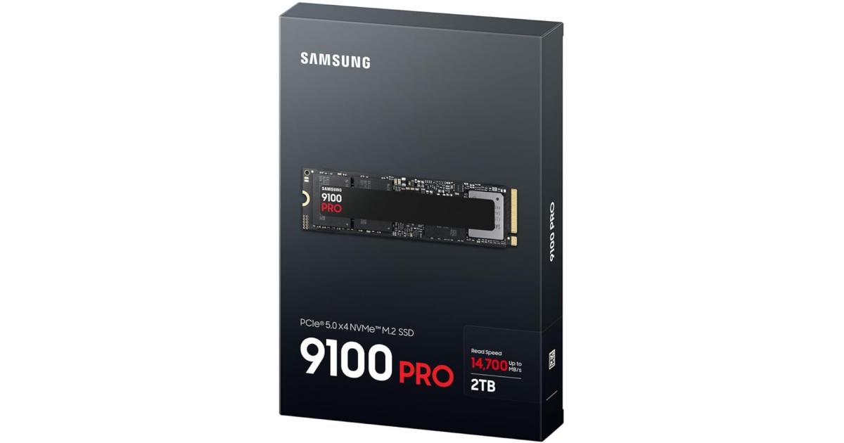 Samsung 9100 PRO 2TB Internal SSD , PCIe 5.0 x4, NVMe 2.0, up to