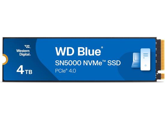 WD Blue SN5000 4TB NVMe Internal SSD - PCIe Gen 4.0, M.2 2280, Up to 5,500 MB/s w/ nCache 4.0 Technology