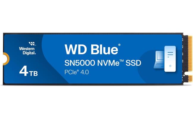 WD Blue SN5000 4TB NVMe Internal SSD - PCIe Gen 4.0, M.2 2280, Up to 5,500 MB/s w/ nCache 4.0 Technology