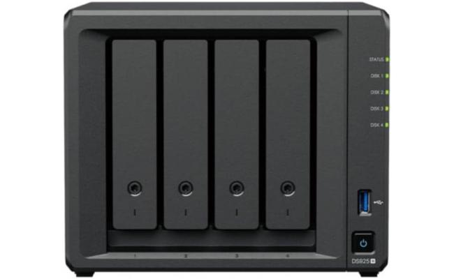 Synology DiskStation DS925+ 4-Bay Diskless NAS Server w/AMD Ryzen V1500B 4-Core CPU & 4GB DDR4 RAM