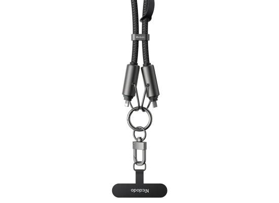 Mcdodo CA-6820 USB-C to Lightning Cable, PD 36W Rapid Charging, iPhone Cable, High Speed Data Transfer, Mobile Strap, Shoulder Strap/Neck Strap, Type-C lightning Cable, Multi-Cable 1.2M- Black product thumbnail 2
