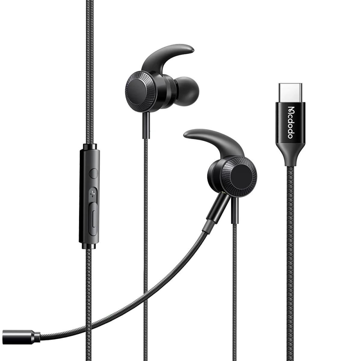 Mcdodo HP-1340 Wired gaming headphones with microphone, USB-C - Black