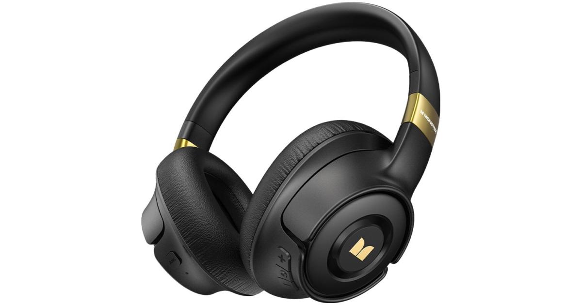 سماعات Monster Persona SE ANC Active Noise Cancelling , Wireless Bluetooth Over Ear, 60H Playtime, HiFi Stereo Audio, Deep Bass, Built-in Mic, Memory Foam Ear Cups for Home Office - Black