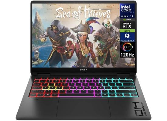 HP OMEN Transcend 14 (2025) 14-fb1002ne NEW Intel Core Ultra 9 Gen II 285H 16-Cores w/ NVIDIA RTX™ 5070 8GB DDR7 & 3K OLED 120Hz Display , Shadow Black product thumbnail 2