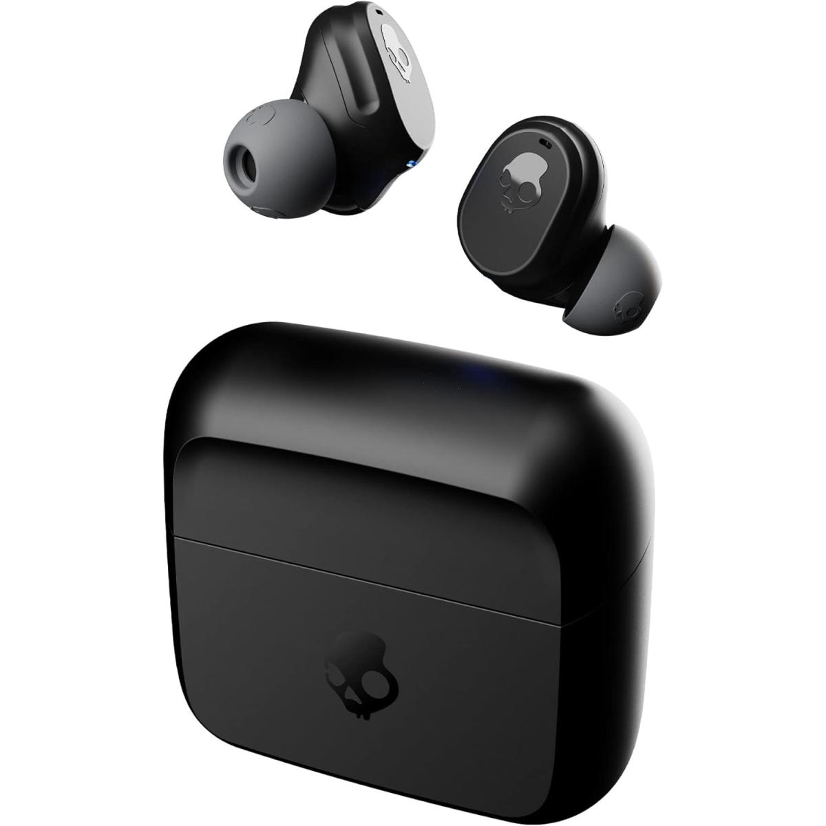 Skullcandy Mod Wireless Earbuds, Bluetooth Headphones, up to 32 Hours Battery, Noise Isolating Fit, Sweat and Water Resistant, Microphone for iPhone Android - True Black