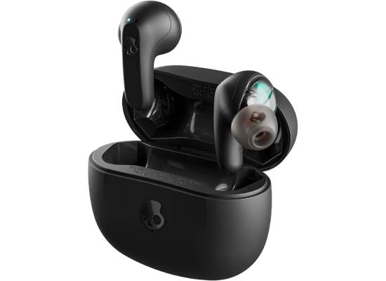 Skullcandy Rail Wireless Earbuds, Bluetooth Headphones, Noise Isolating Fit, Up to 42 Hours Battery, IP55 Sweat and Water Resistant, Microphone for iPhone Android - True Black product thumbnail 2