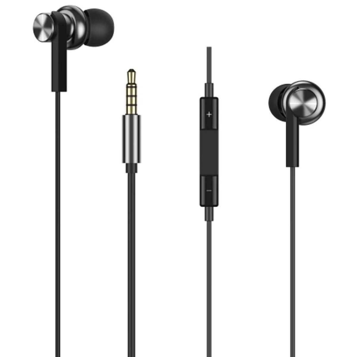 WiWU EB-311 Audio Jack Stereo Earbuds Widely compatible 3.5mm Earphone with Microphone 1.1m - Black