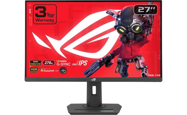 ASUS ROG Strix XG27ACMG 27” Fast IPS QHD 2K 270Hz 1ms HDR Extreme Low Motion Blur Sync, G-SYNC Compatible, DisplayWidget, Tripod Socket w/ USB Type-C